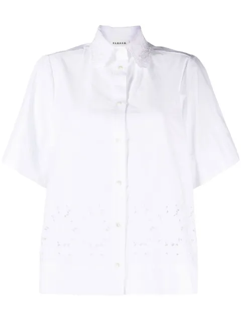P.A.R.O.S.H. camisa con bordado inglés