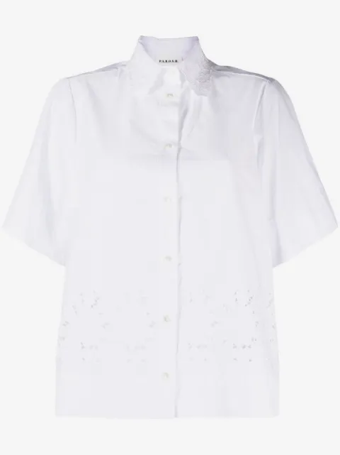 P.A.R.O.S.H. broderie-anglaise short-sleeve shirt