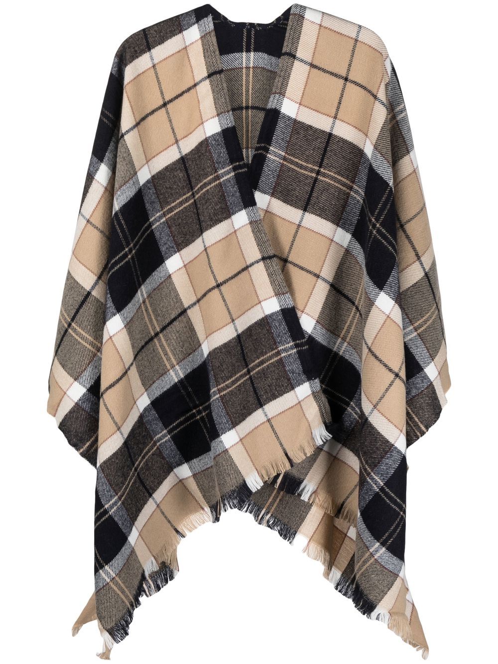 tartan-print long scarf