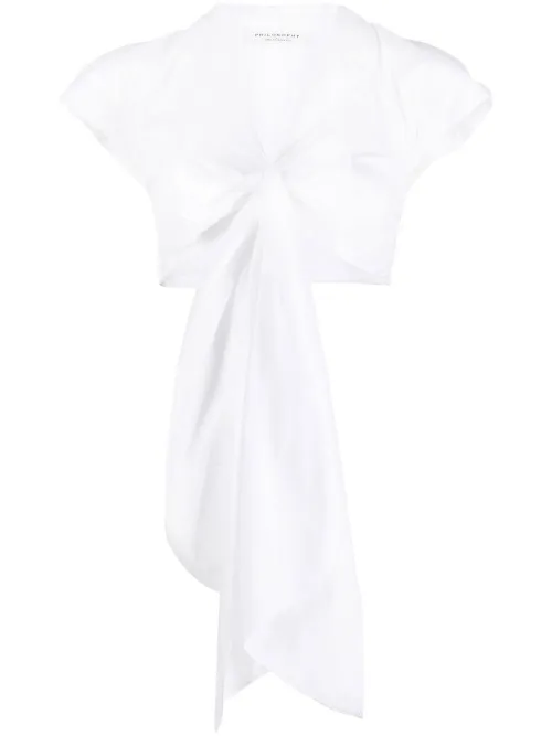 Blouse courte en taffetas - Philosophy Di Lorenzo Serafini - Modalova