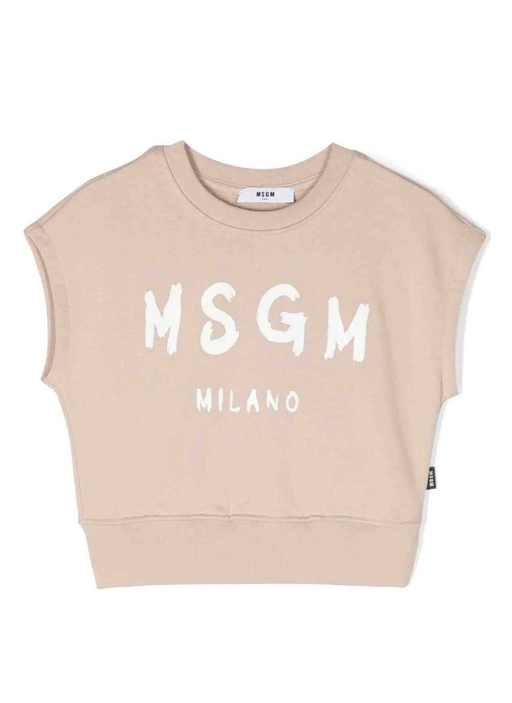 

MSGM Kids logo-print sleeveless vest - Neutrals