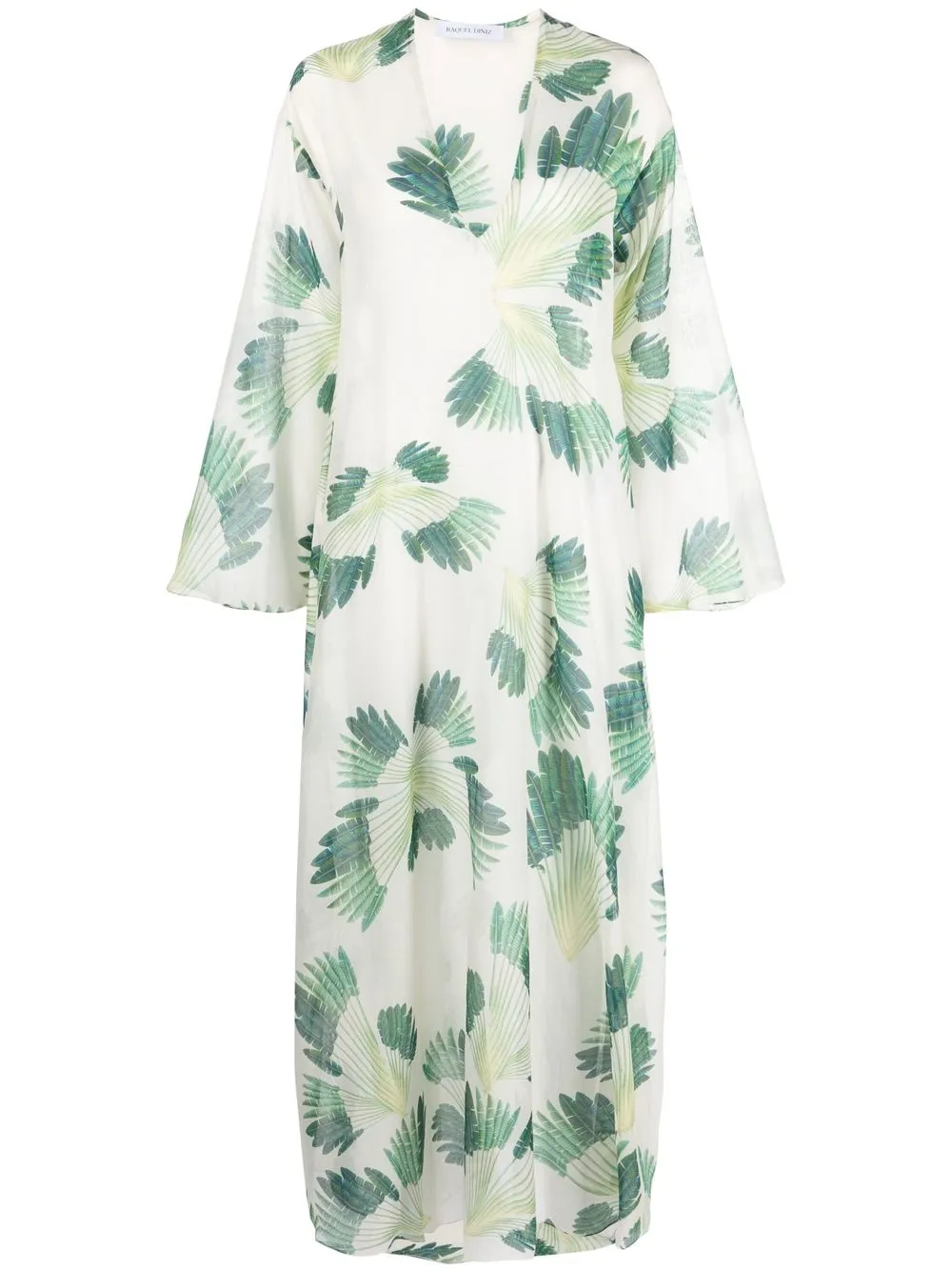 

Raquel Diniz leaf-print dress - White