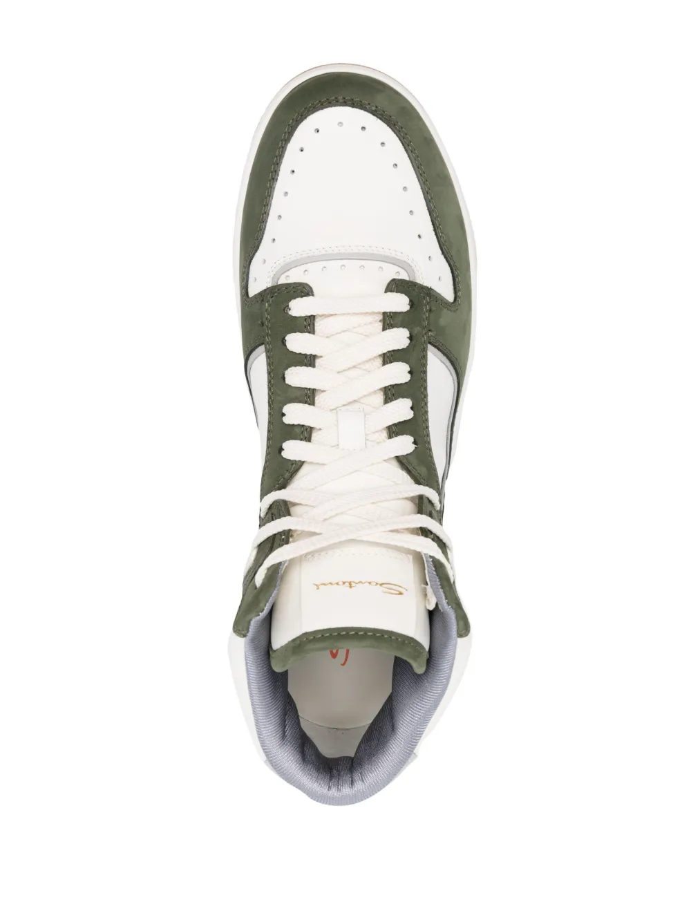 Santoni Logo-print Hi-top Sneakers In Weiss