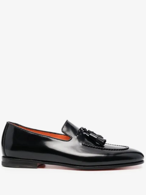 Santoni leather tassel-detail loafers 