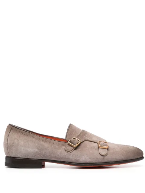 Santoni zapatos monk con hebilla