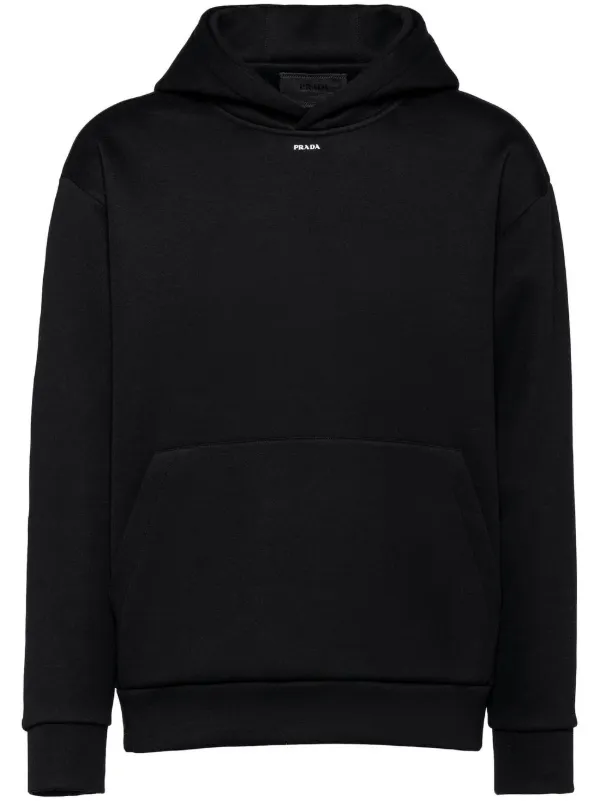 Prada logo-print Cotton Hoodie - Farfetch