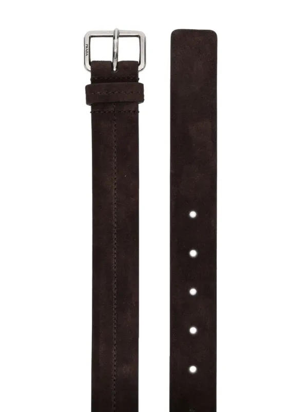 【関税込＆追跡】PRADA エングレーブ バックル ベルト Prada エングレーブバックル ベルト | ブラウン | FARFETCH JP