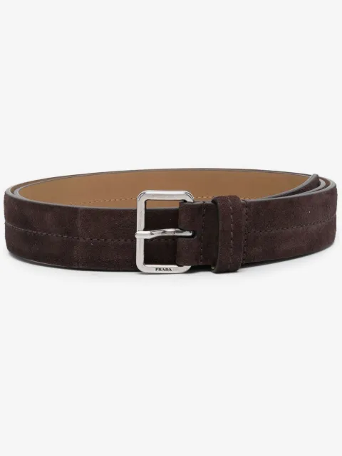 Prada cinturón con hebilla grabada