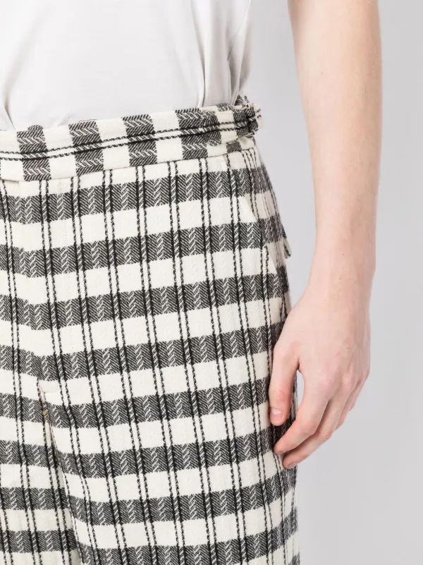 BODE geometric-pattern Regular Trousers | White | FARFETCH ZA