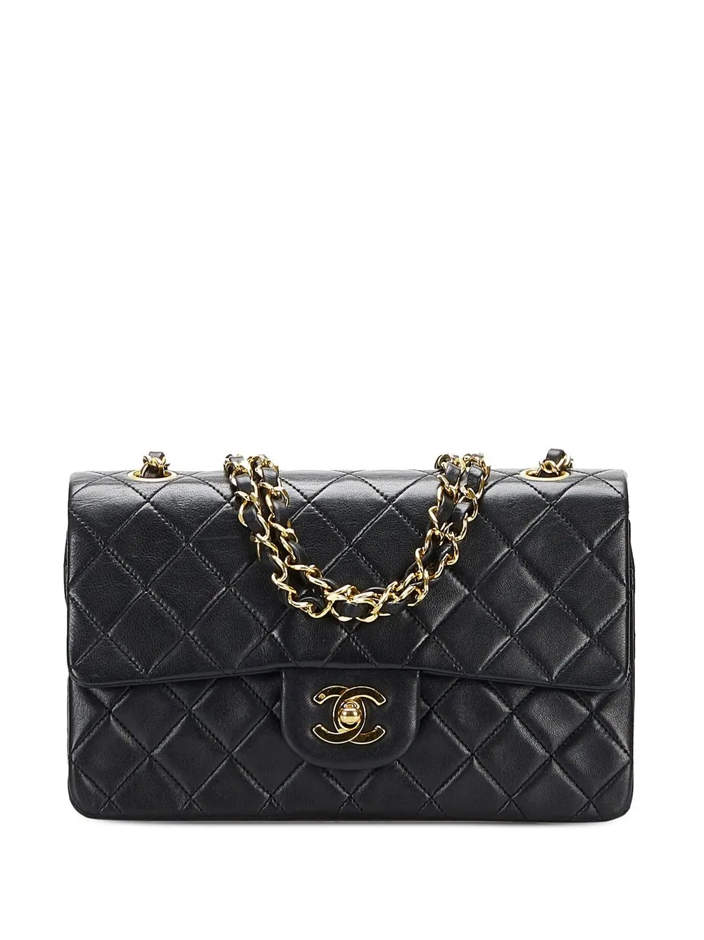 

CHANEL Pre-Owned 1989-1991 small Double Flap shoulder bag - Black