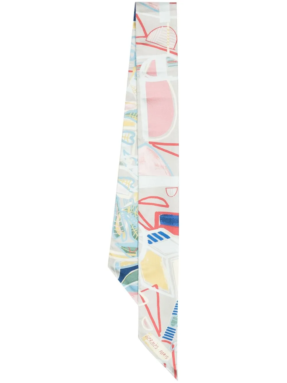 

Hermès 1990-2000s Modernisme Twilly silk scarf - Green