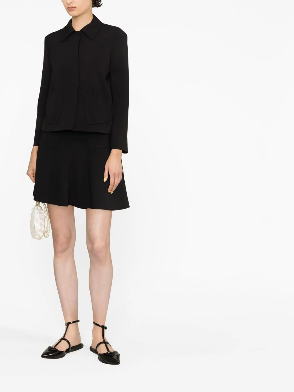 RED Valentino Blazer met puntige kraag - Zwart