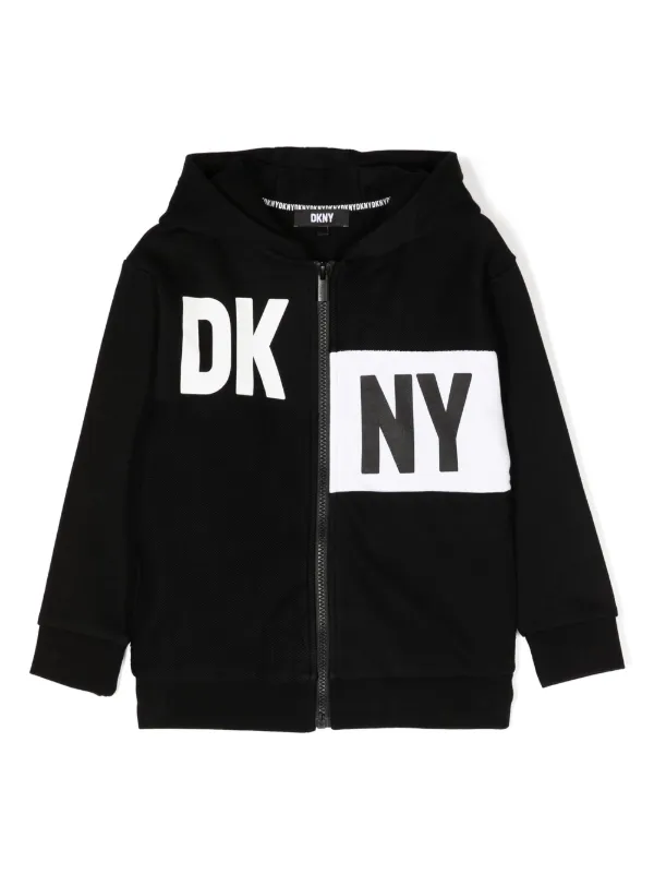 dkny black and white hoodie