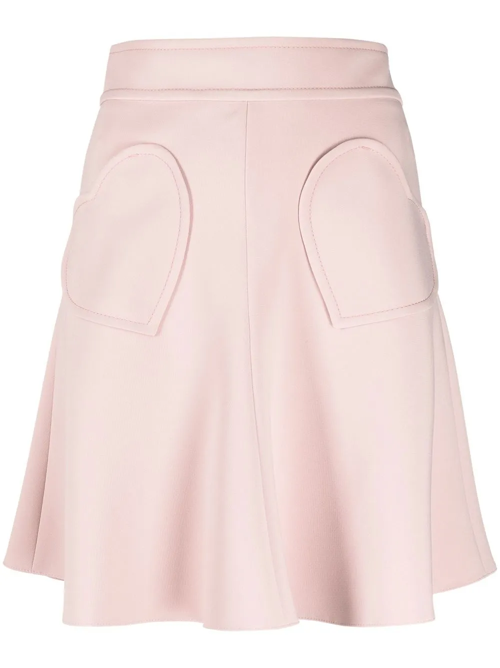 

RED Valentino heart-pocket flared miniskirt - Pink