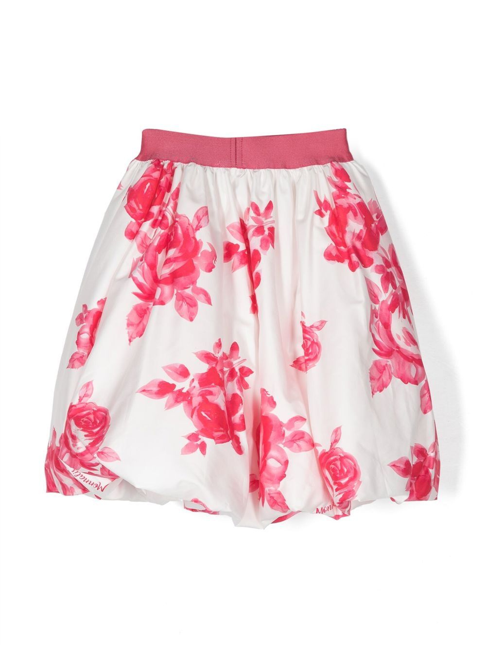 Monnalisa Rok met bloemenprint - Wit