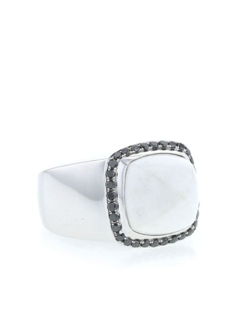 Fred 2000s 18kt white gold Pain de Sucre agate diamond ring