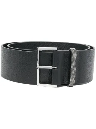 Fabiana Filippi grained-leather Wide Belt | Black | FARFETCH AE