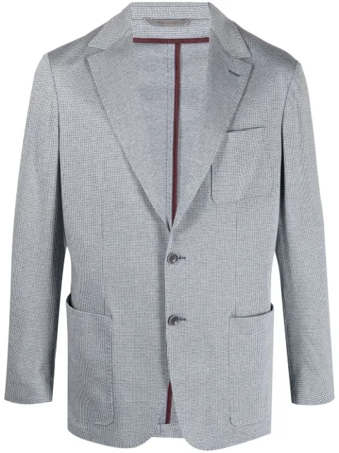 Canali blazer con estampado de cuadros y botones