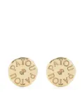 Patou logo-engraved coin earrings - Gold