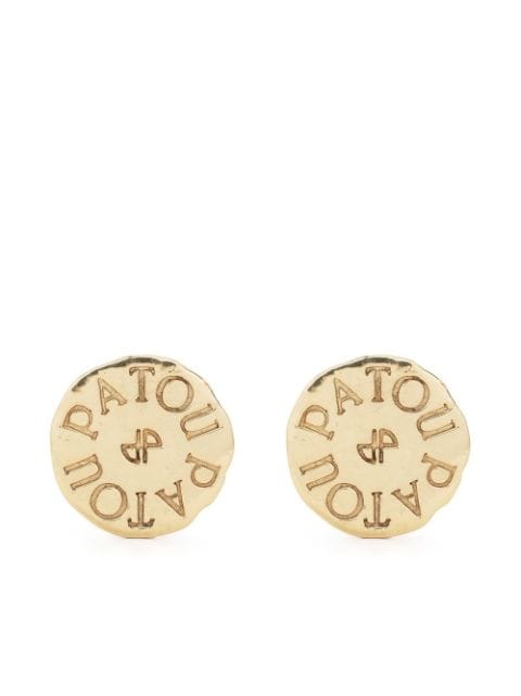 Patou logo-engraved coin earrings