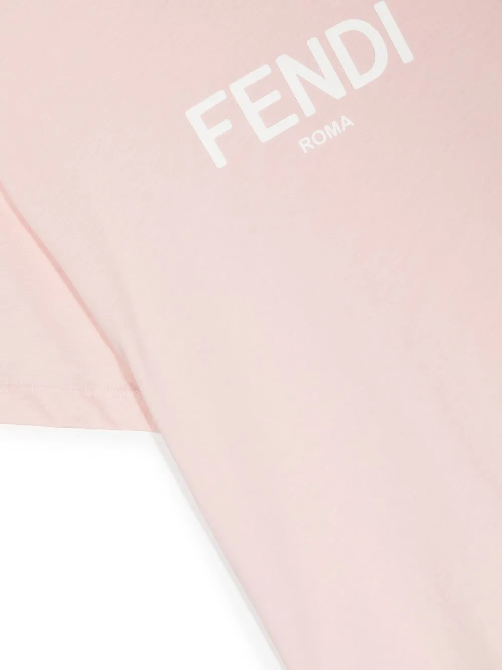 Fendi Kids T-shirt met logoprint Roze