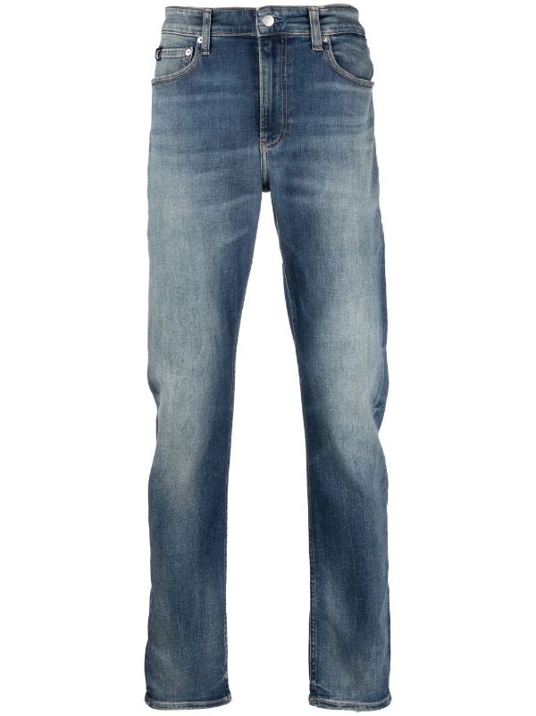 Calvin Klein Jeans logo-belt Denim Dress - Farfetch