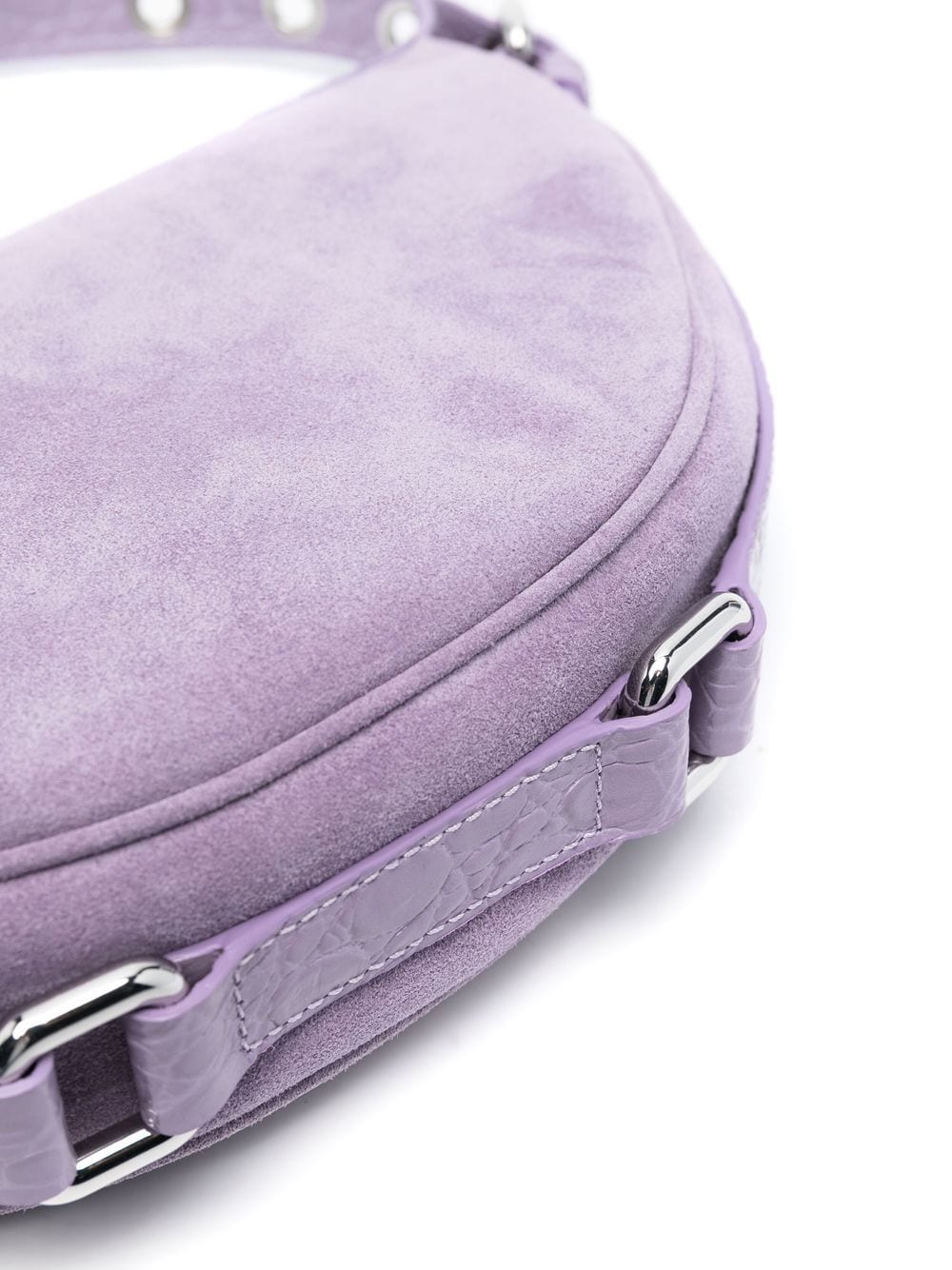 Shop By Far Gib Suede Shoulder Bag In Purple