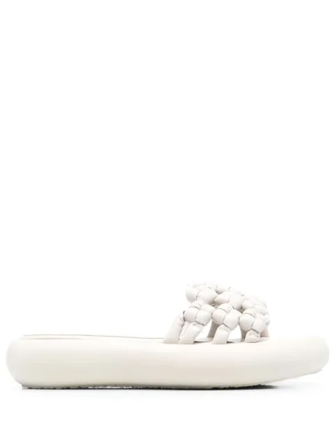 Vic Matie woven leather platform slides