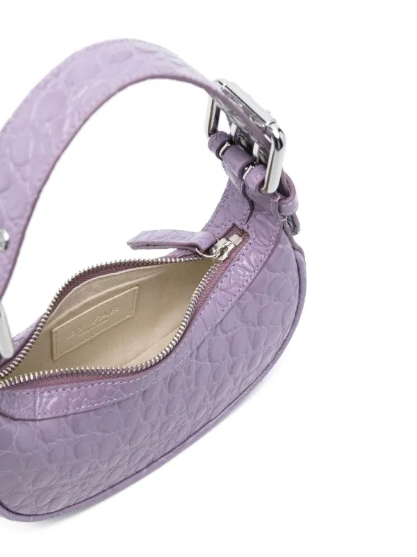 BY FAR Mini Soho crocodile-effect Shoulder Bag | Purple