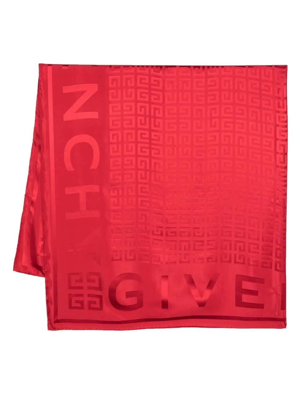 

Givenchy mascada de seda con monograma - Rojo