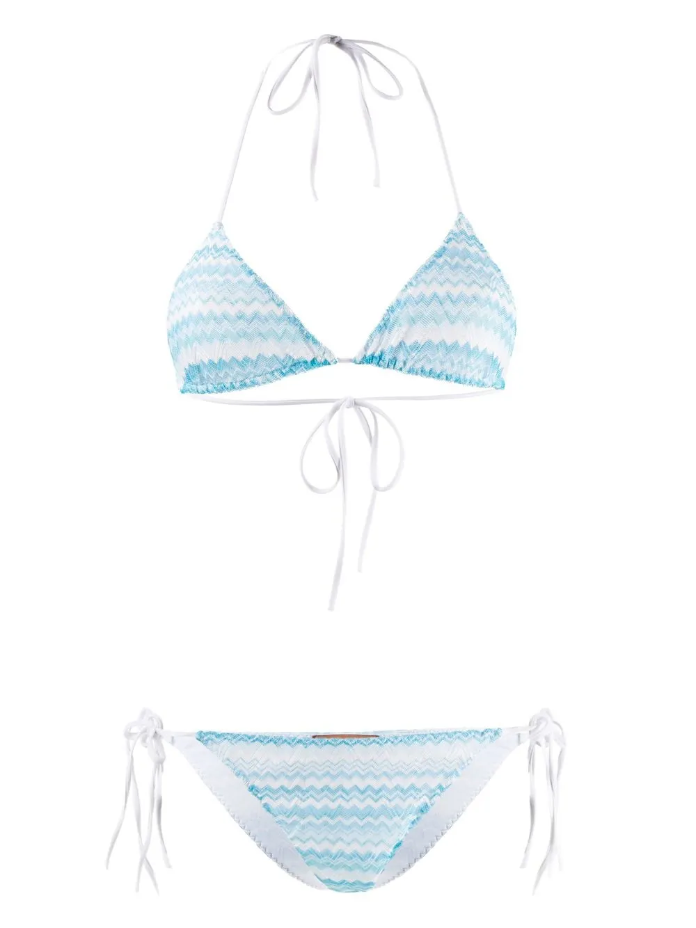 

Missoni zig-zag triangle bikini set - Blue