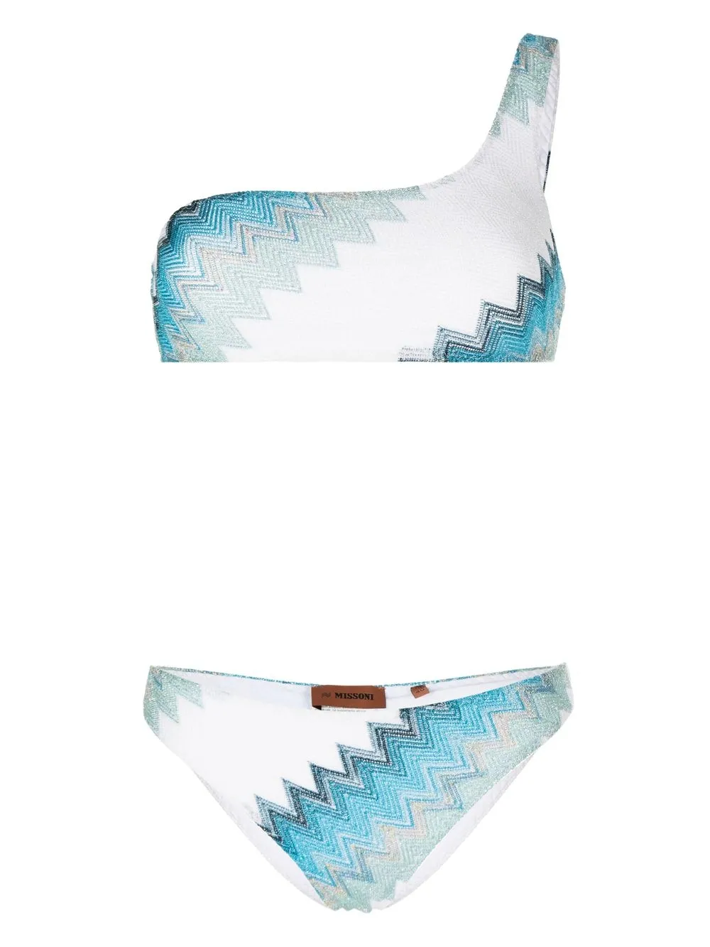 

Missoni Zigzag one-shoulder bikini - Blue