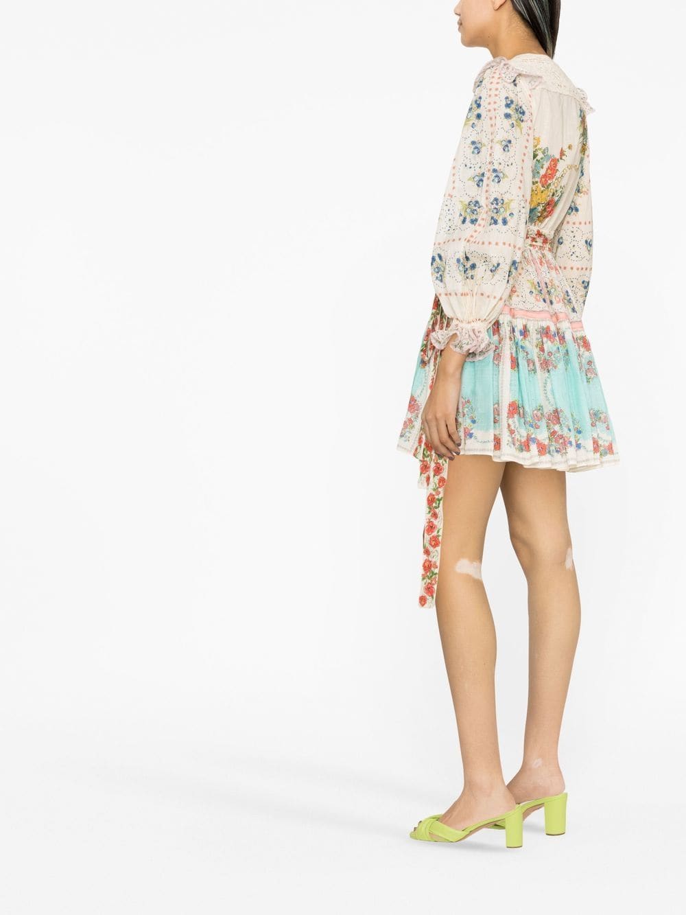 Zimmermann Zimmerman Clover Patched Wrap Mini Dress In Multicolour ...