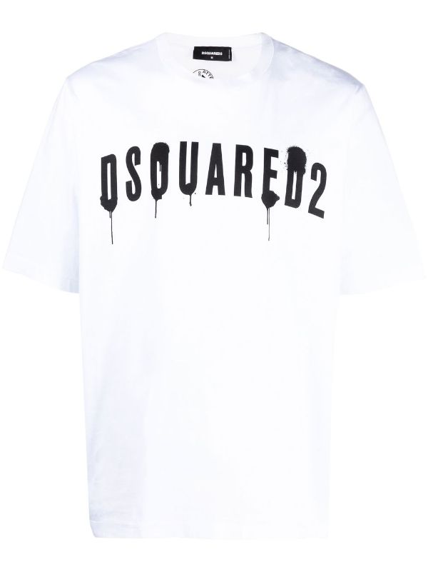 opnåelige fredelig musikalsk Dsquared2 logo-print crew-neck T-shirt - Farfetch