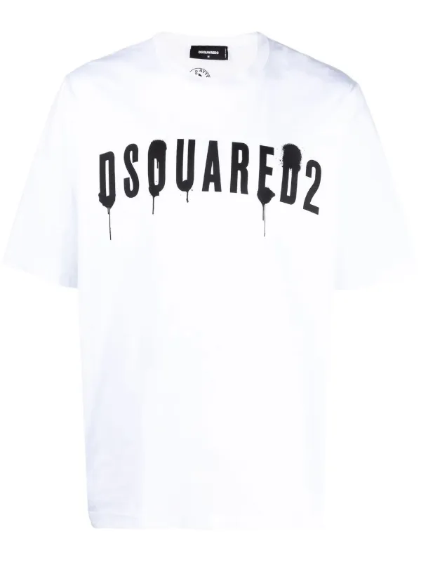 opnåelige fredelig musikalsk Dsquared2 logo-print crew-neck T-shirt - Farfetch