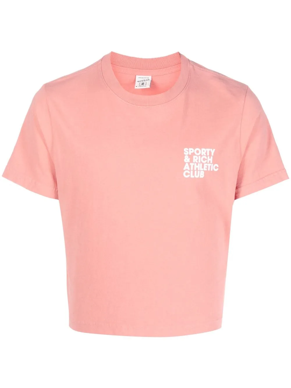 

Sporty & Rich Exercise Often slogan-print cropped T-shirt - Pink