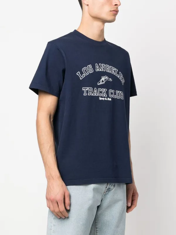 Sporty & Rich Track Club graphic-print T-shirt | Blue
