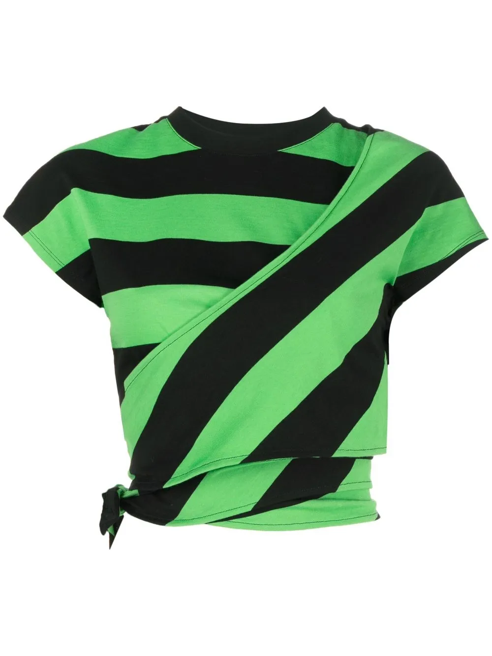 

MSGM striped short-sleeved T-shirt - Black