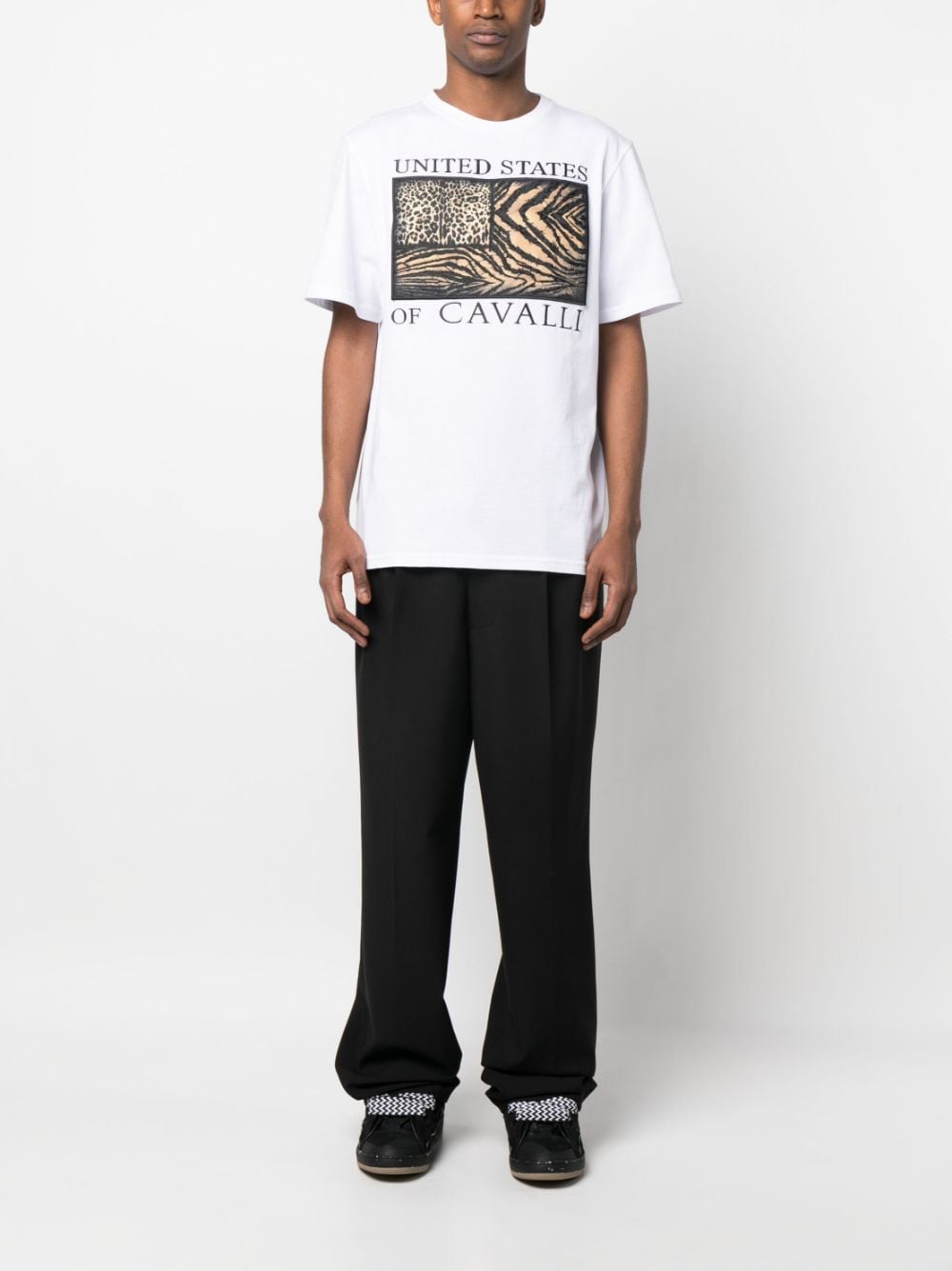 Roberto Cavalli T-shirt met print - Wit