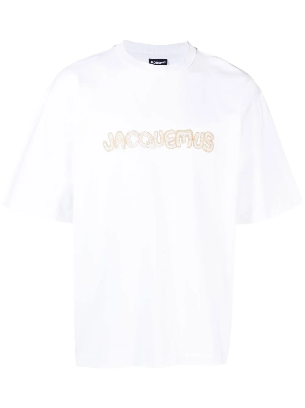 

Jacquemus Raphia embroidered logo T-shirt - White