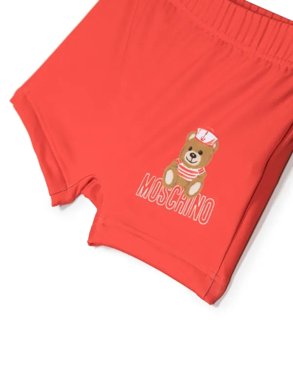 Moschino Kids logo-print Swim Shorts Red FARFETCH PH