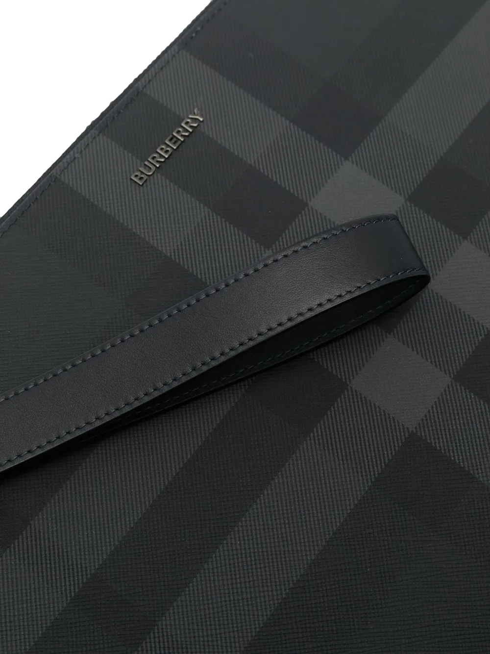 Affordable Burberry check-print clutch bag Men