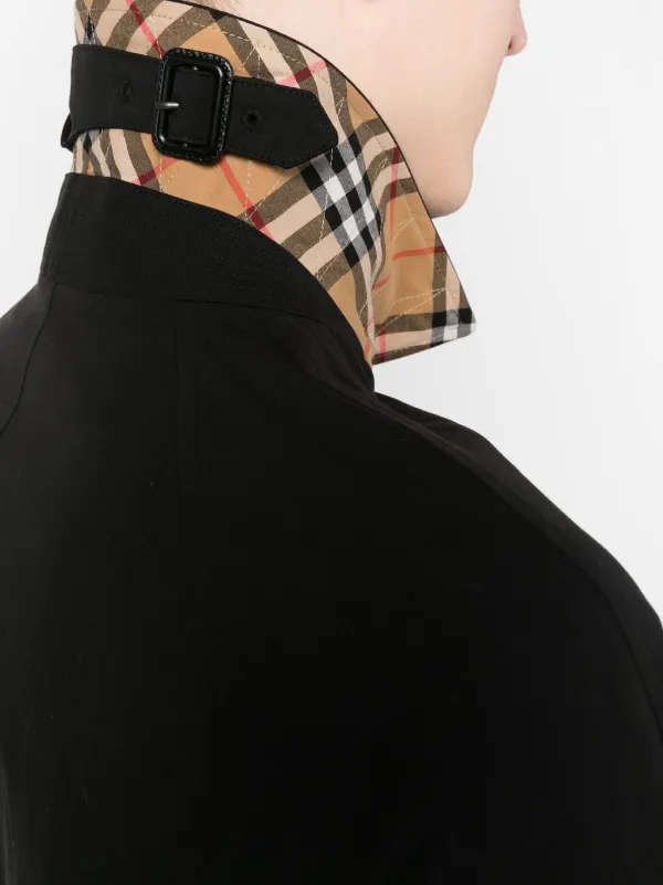 Burberry Camden Heritage Car Coat | Black | FARFETCH