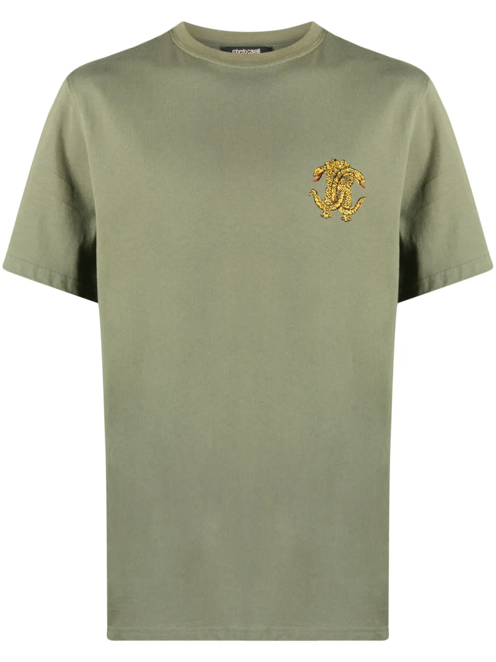 Roberto Cavalli Logo-print T-shirt In Grün