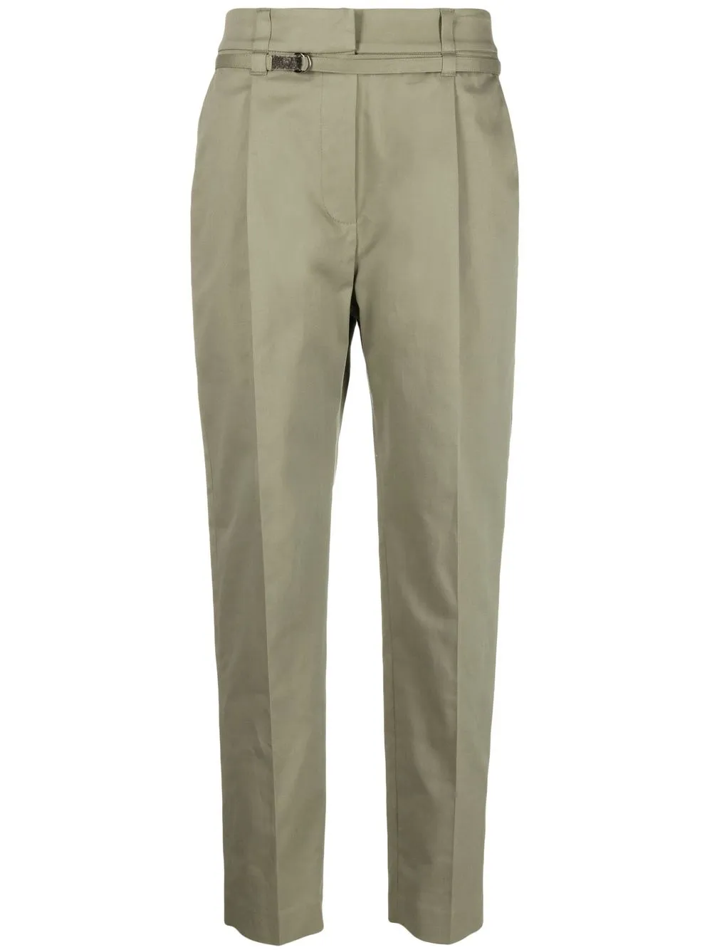 

Brunello Cucinelli belted-waist tapered trousers - Green