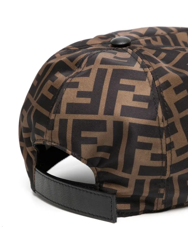 Fendi Kids logo-print Zucca Cap | Brown | FARFETCH