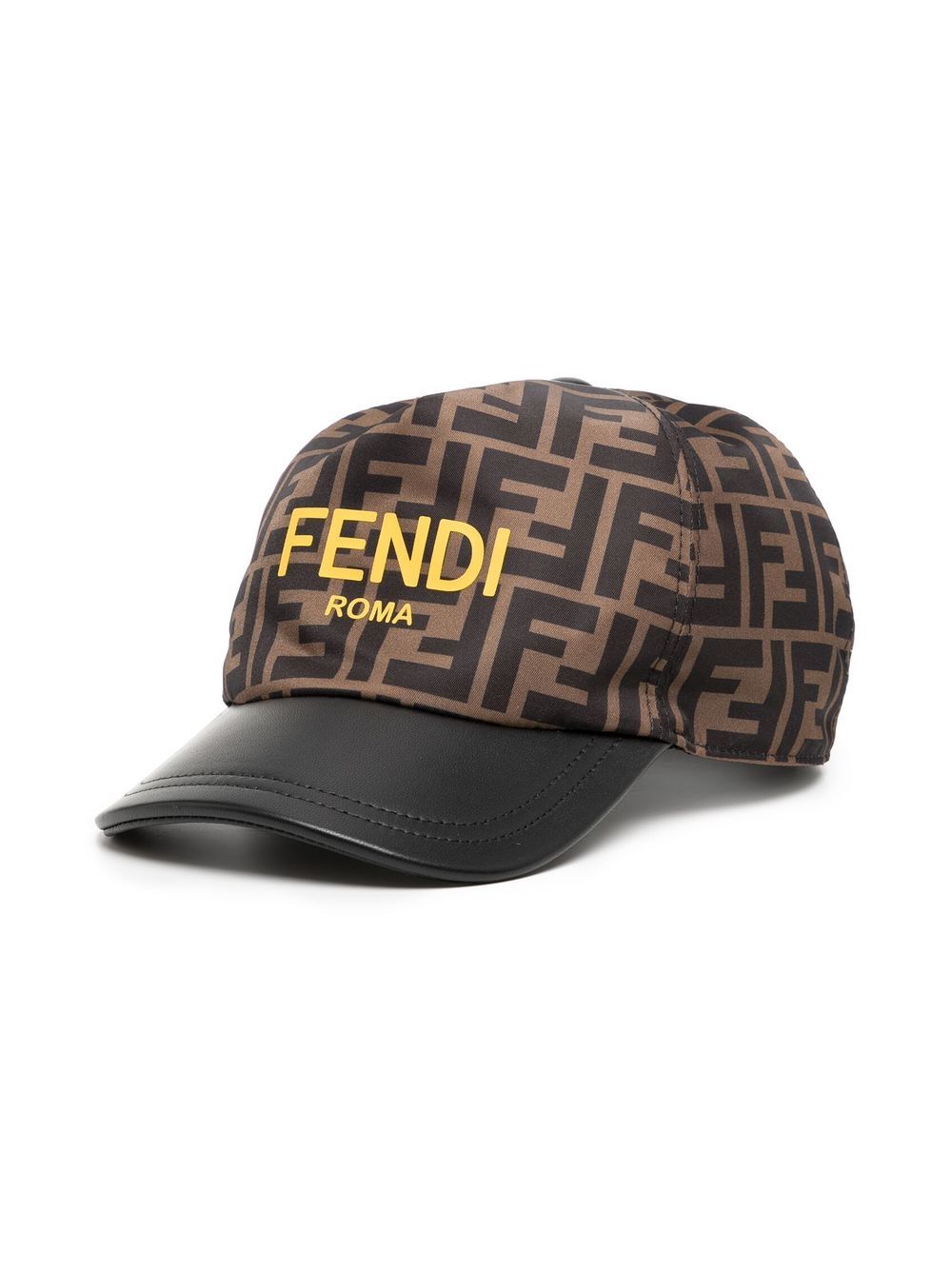 Shop Fendi Logo-print Zucca Cap In Brown
