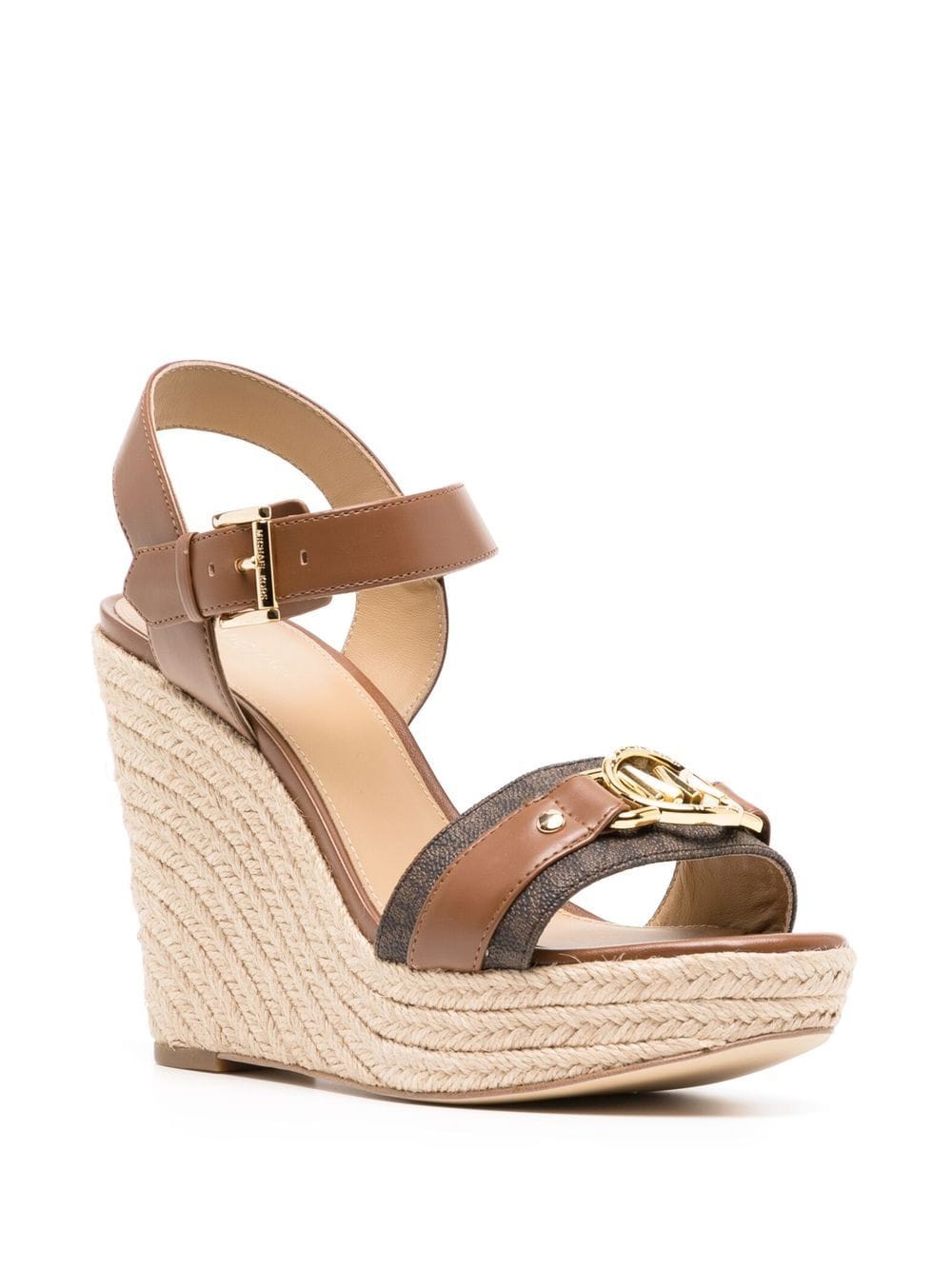 Michael Kors Rory espadrilles met sleehak - Bruin