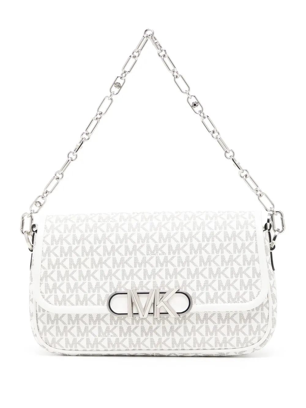 

Michael Michael Kors bolsa de hombro Parker mediana con monograma - Blanco