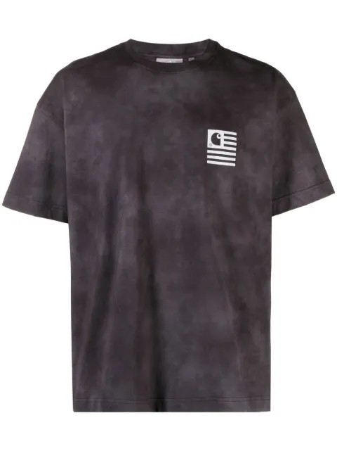 Carhartt WIP logo-print acid-wash T-shirt